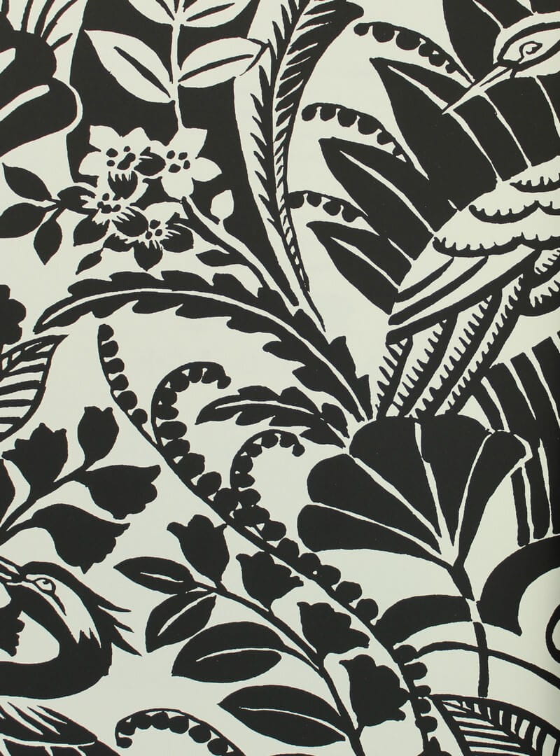 Tapeta botaniczna czaple York Wallcoverings BW3931 Egret Damask Black & White