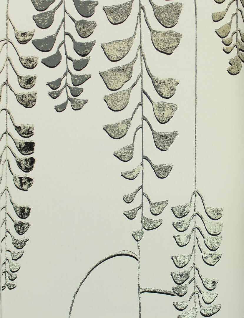 Tapeta roślinna York Wallcoverings BW3943 Deco Wisteria Black & White