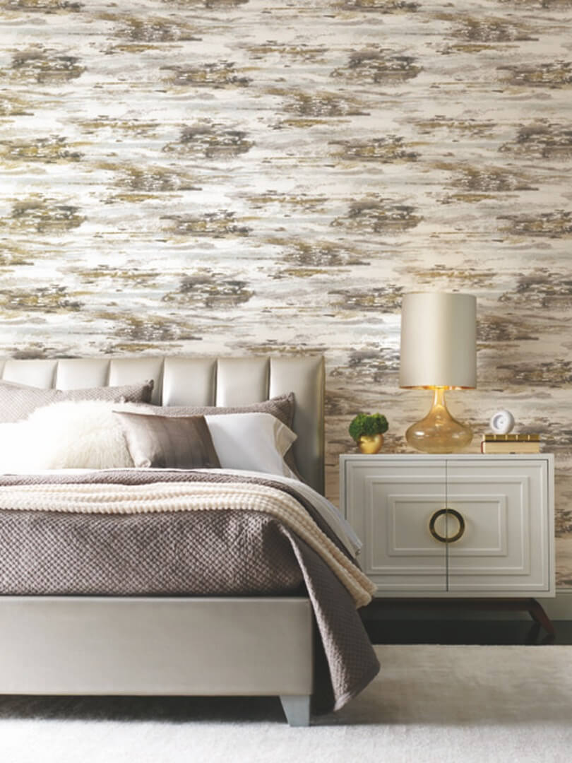 Tapeta abstrakcyjna York Wallcoverings BW3961 Birch Bark Texture Black & White