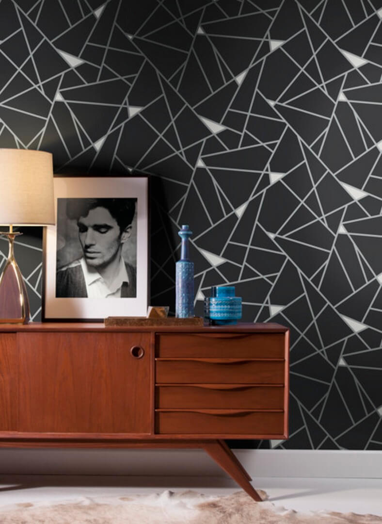 Tapeta linie York Wallcoverings BW3985 Prismatic Black & White