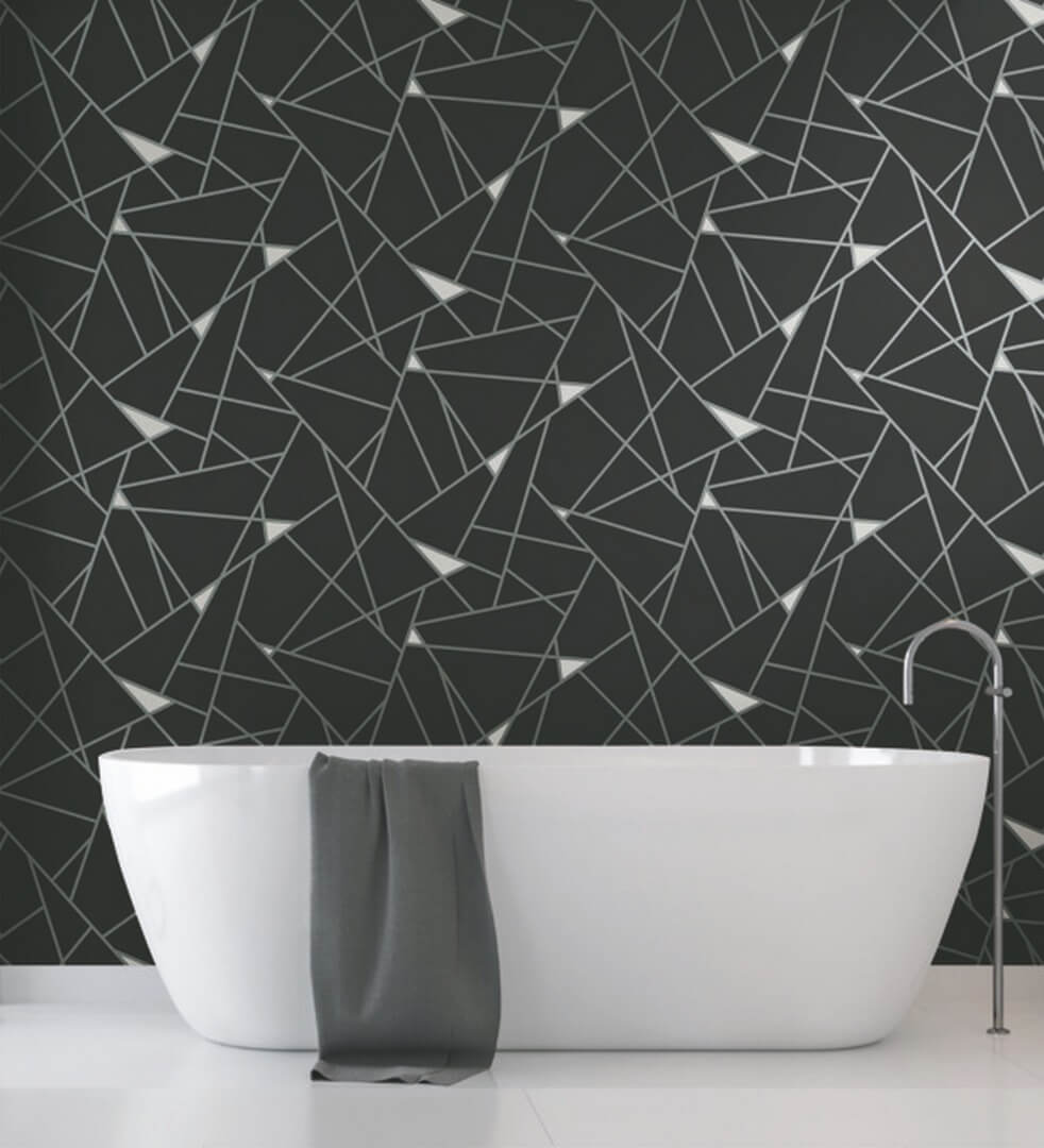 Tapeta linie York Wallcoverings BW3985 Prismatic Black & White