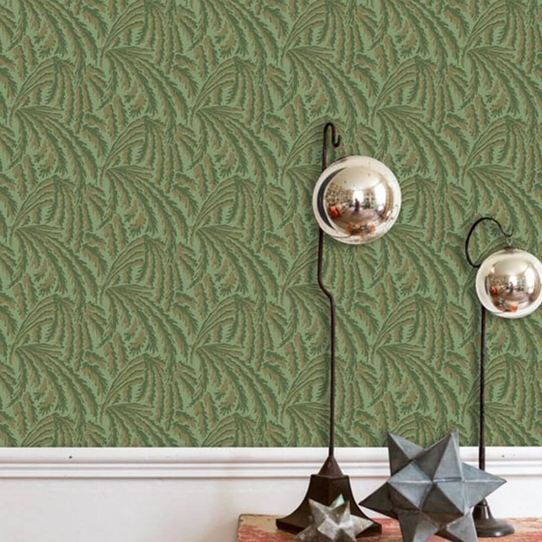 Tapeta liście wierzby w stylu art-deco Les Dominotiers AFDC203/4 Willow Magic Garden