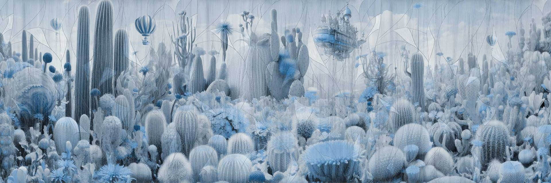 Fototapeta kaktusy Tecnografica 83855-4 PEYOTE BLUE