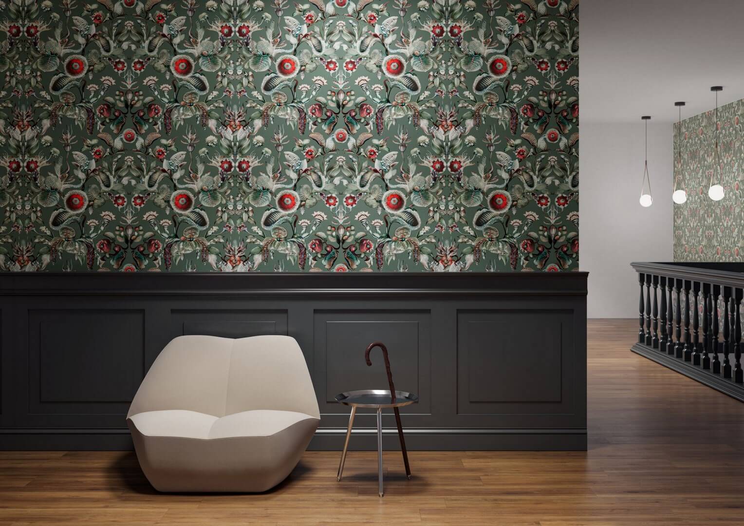 Tapeta tekstylna botaniczna Arte Moooi Coccinella Bella MO5001 Green House