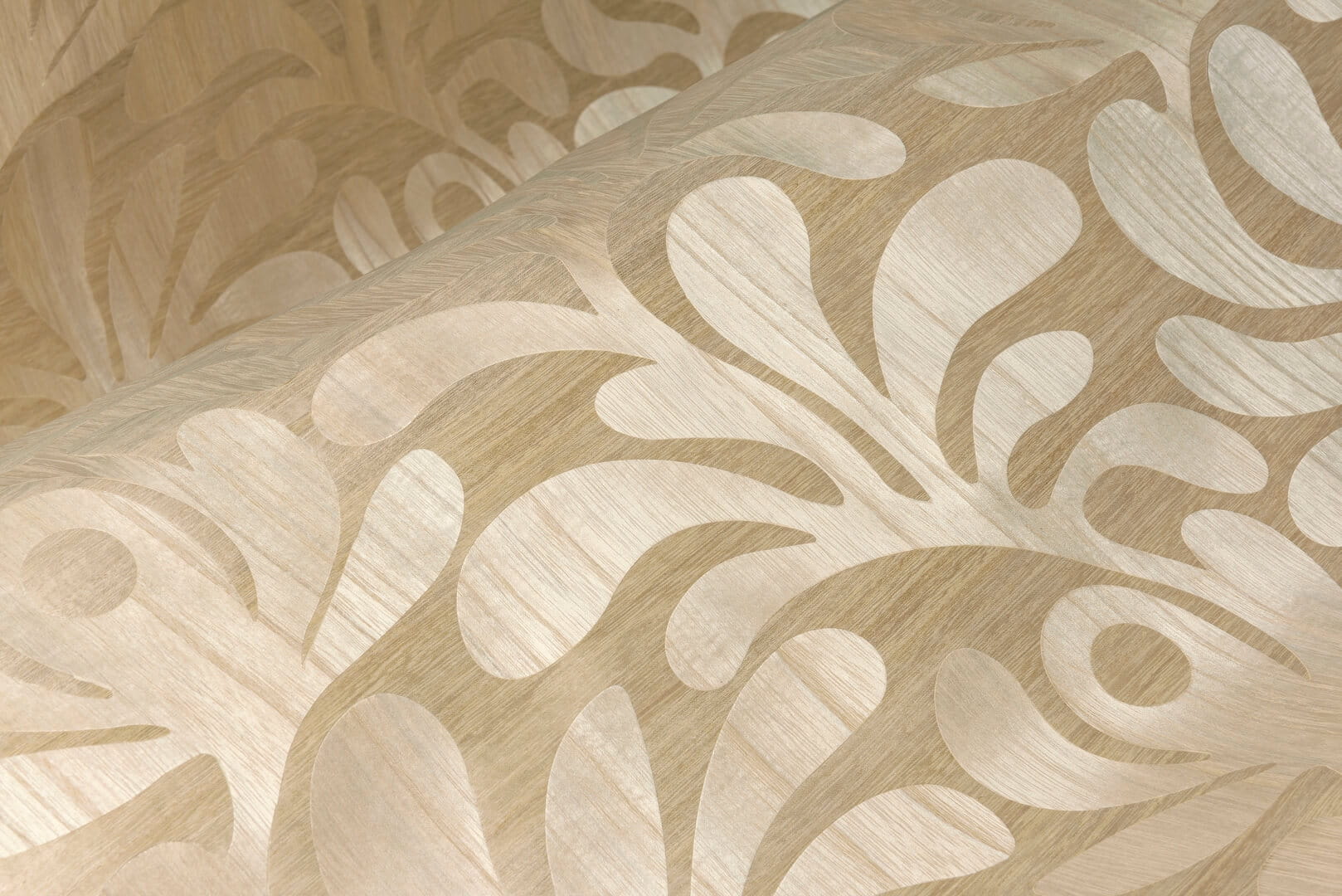 Tapeta naturalna intarsja z forniru Arte Moooi Woodblock Beetle Fern MO5021 Green House