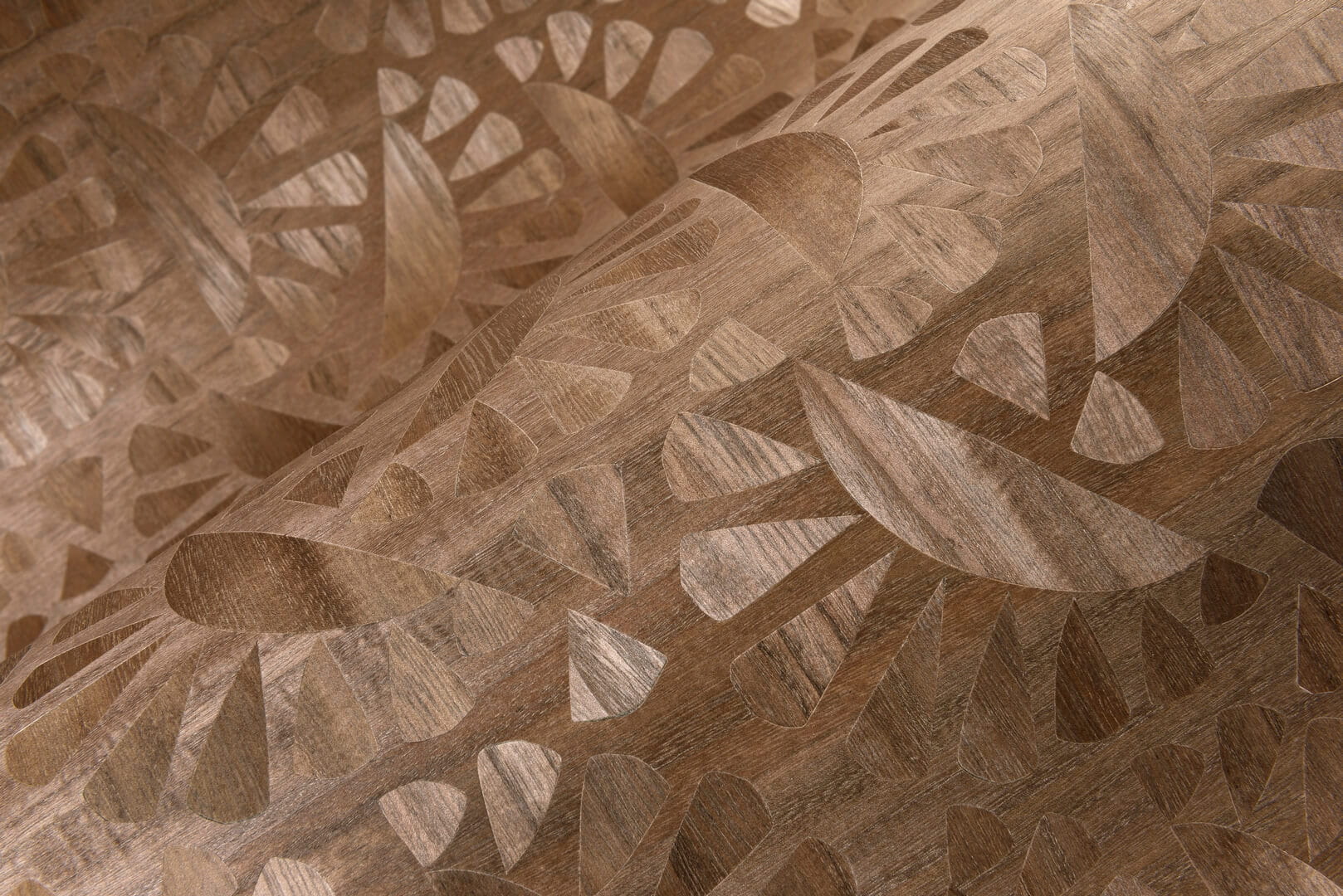Tapeta naturalna intarsja z forniru Arte Moooi Woodblock Beetle Flora MO5060 Green House