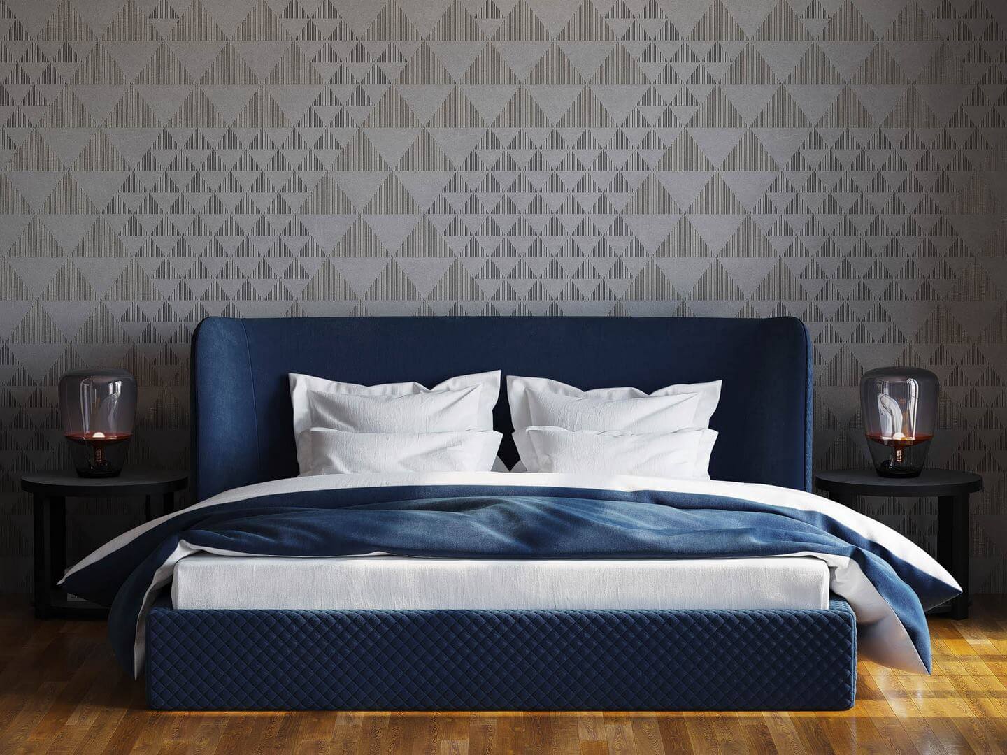 Tapeta tekstylna geometryczna trójkąty Tiffany ME0255 Beatha Meala