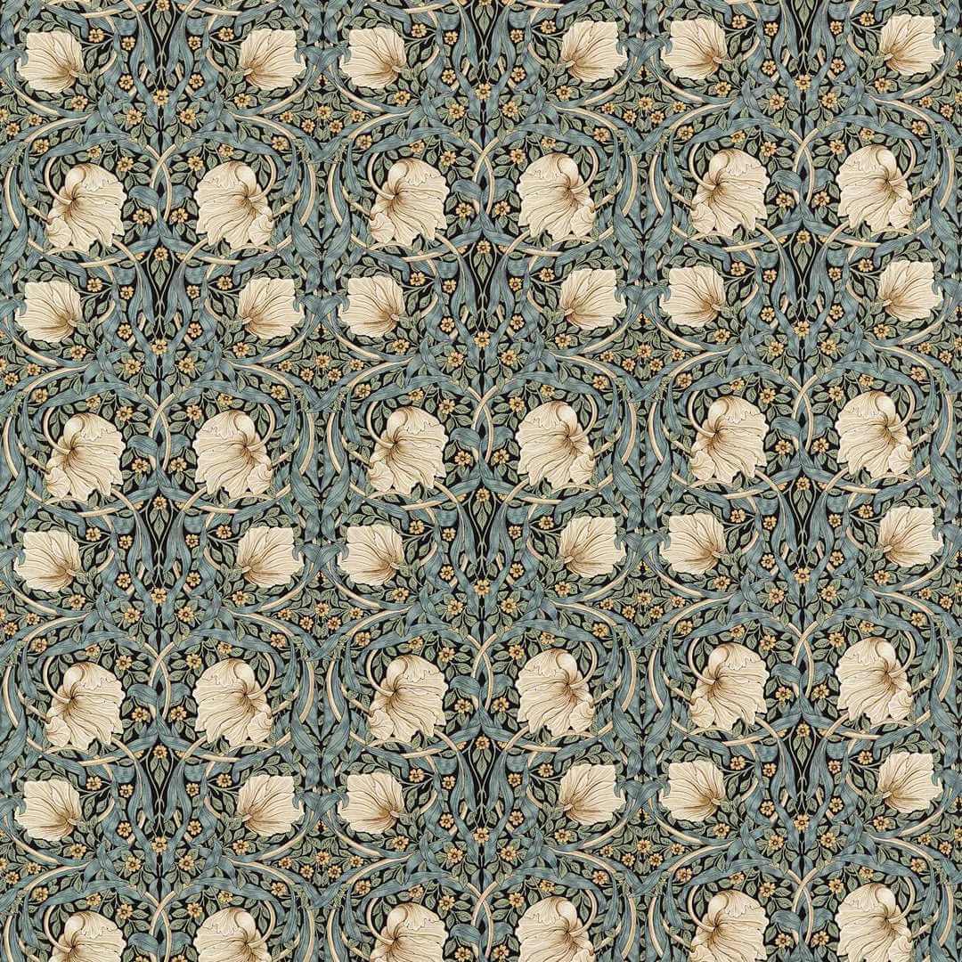 Tkanina bawełniana w kwiaty i liście Morris & Co. 227230 Pimpernel Morris & Friends Fabric Volume I