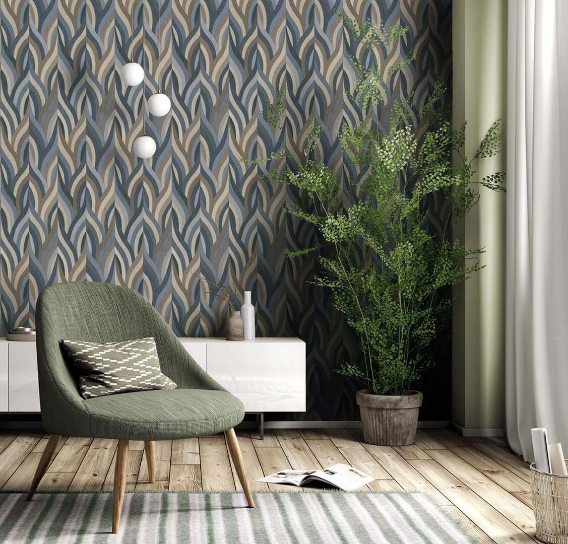Tapeta geometryczna przeplatające linie Holden 36372 Arabesque