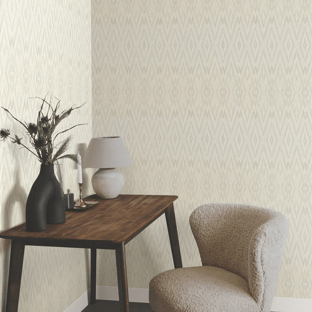 Tapeta geometryczna w etnicznym stylu York Wallcoverings EV3913 Diamond Marquise Casual Elegance