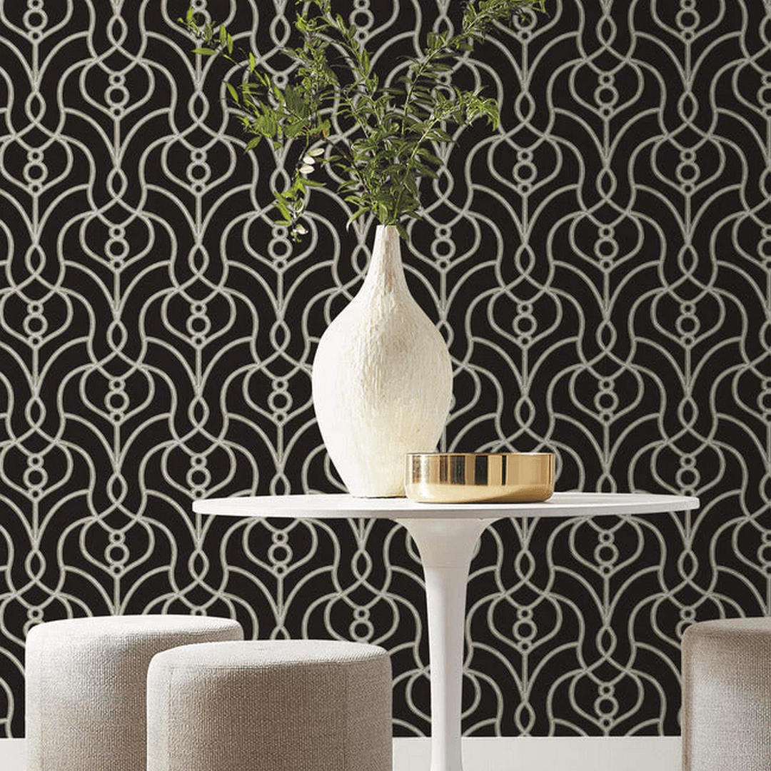 Tapeta kratownica York Wallcoverings EV3945 Divine Trellis Casual Elegance