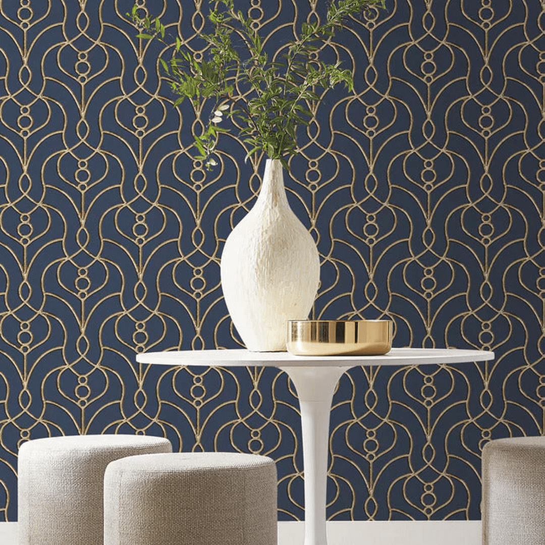 Tapeta kratownica York Wallcoverings EV3946 Divine Trellis Casual Elegance