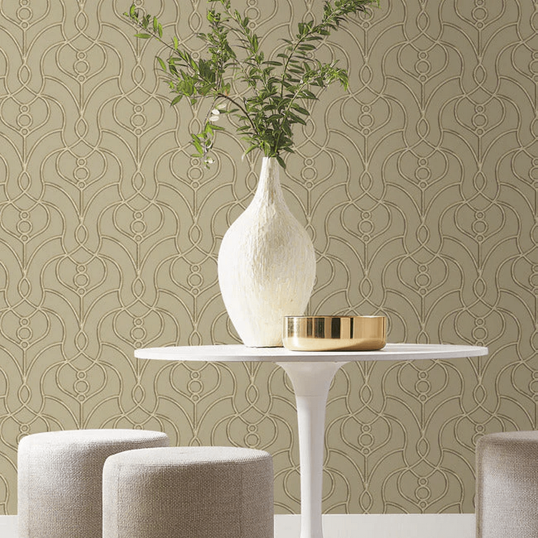 Tapeta kratownica York Wallcoverings EV3947 Divine Trellis Casual Elegance