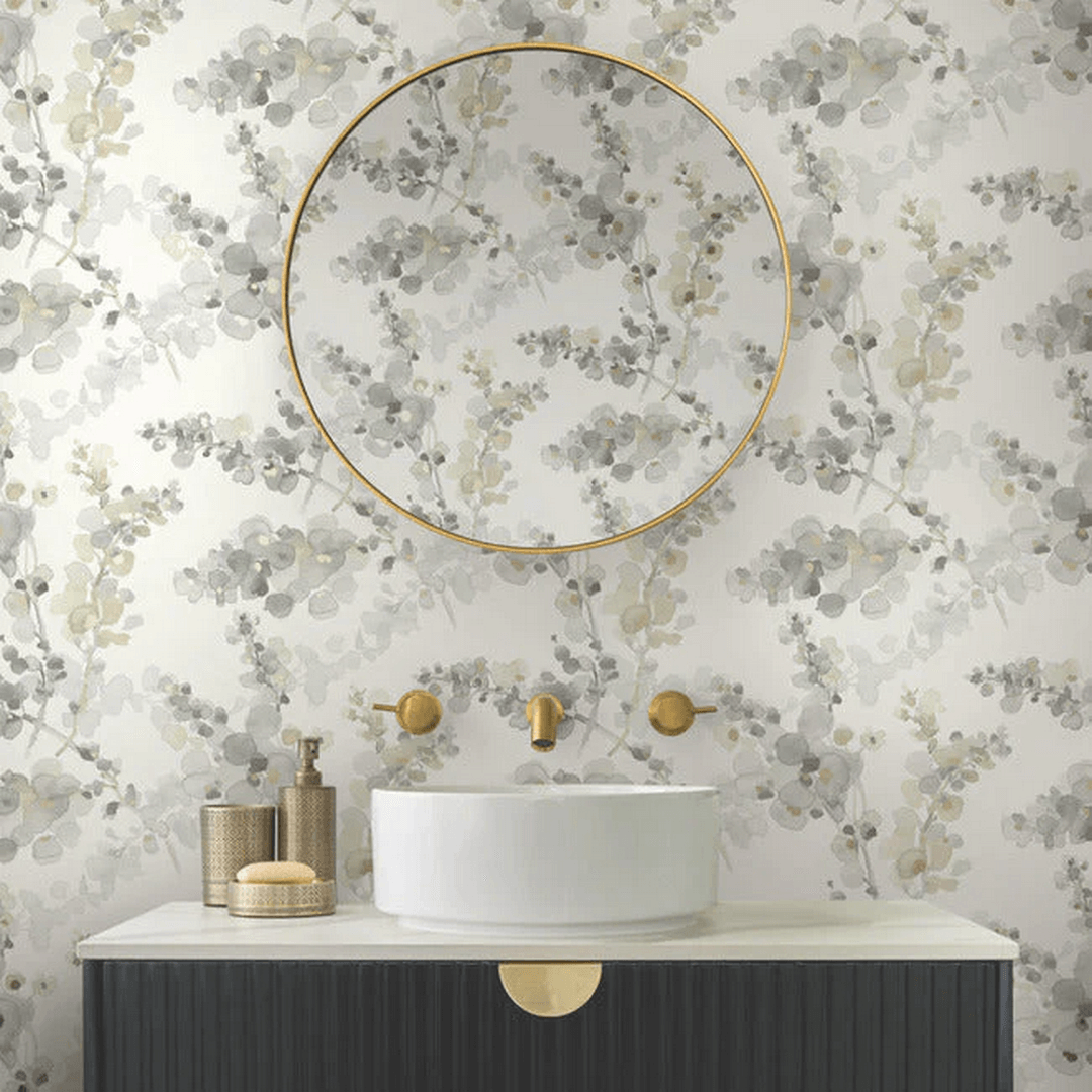 Tapeta akwarelowe kwiaty York Wallcoverings EV3971 Blossom Fling Casual Elegance