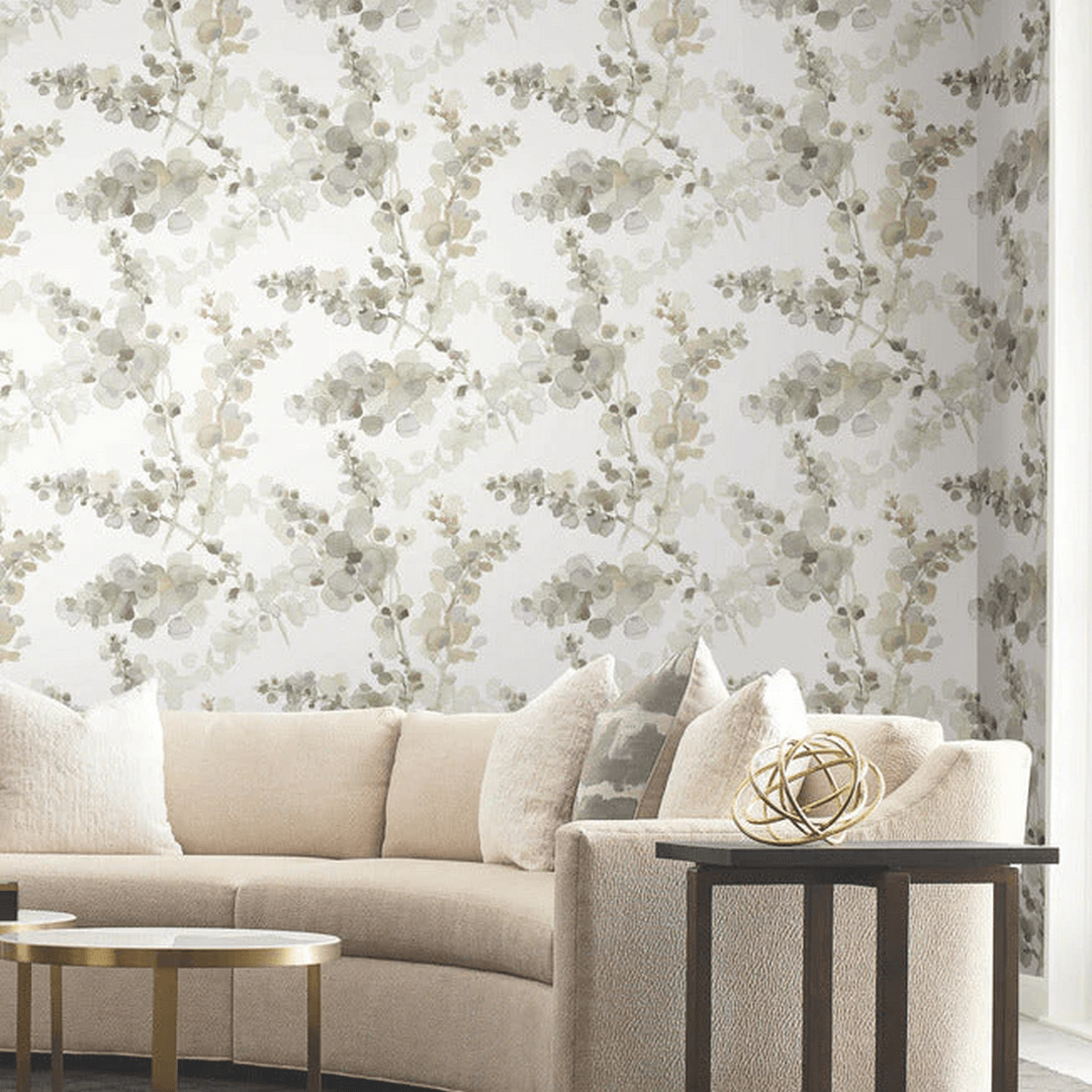 Tapeta akwarelowe kwiaty York Wallcoverings EV3973 Blossom Fling Casual Elegance