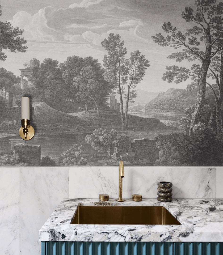 Mural krajobraz starożytnej oazy Wallcolors Ancient Riverside Grove 9004 Cozy Landscapes