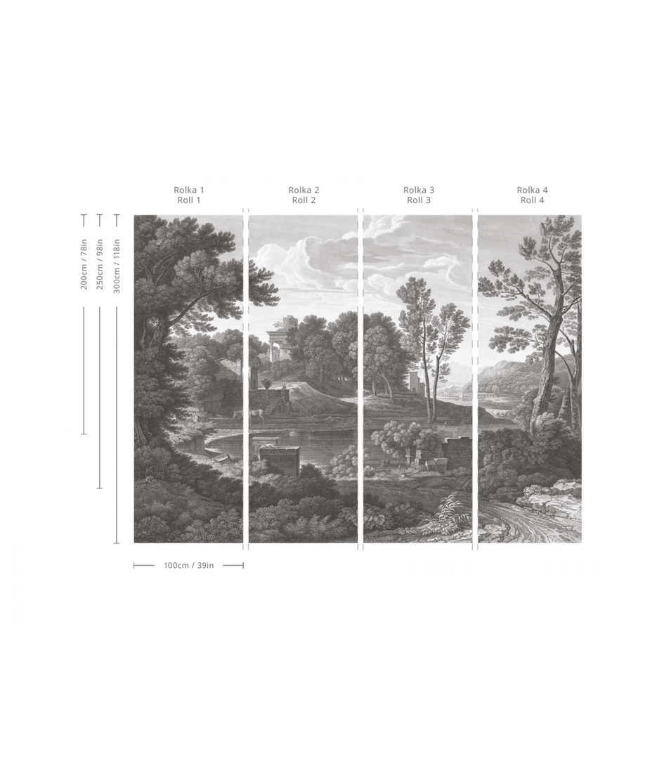 Mural krajobraz starożytnej oazy Wallcolors Ancient Riverside Grove 9004 Cozy Landscapes