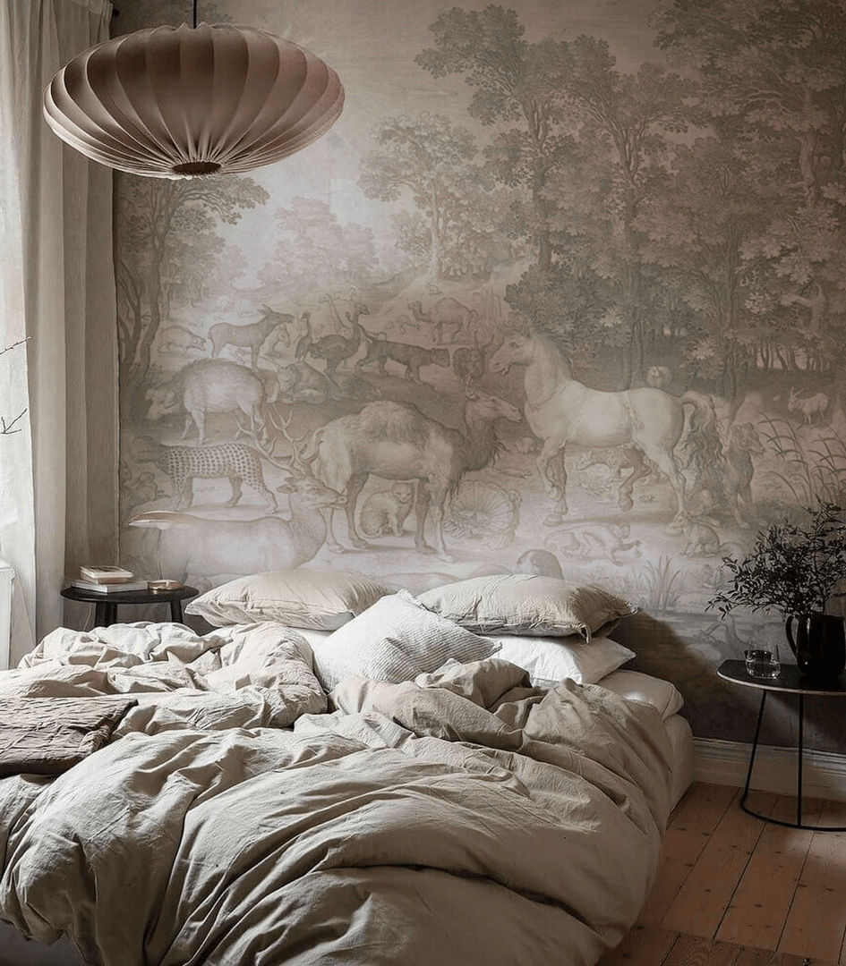 Mural krajobraz fauny i flory Wallcolors Fauna Fresco Beige 9016 Cozy Landscapes