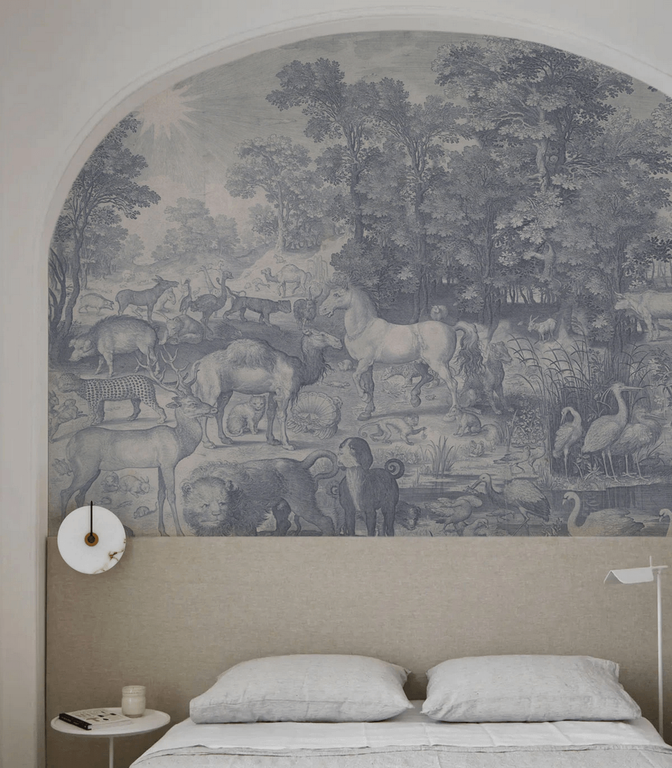 Mural krajobraz fauny i flory Wallcolors Fauna Fresco Blue 9017 Cozy Landscapes