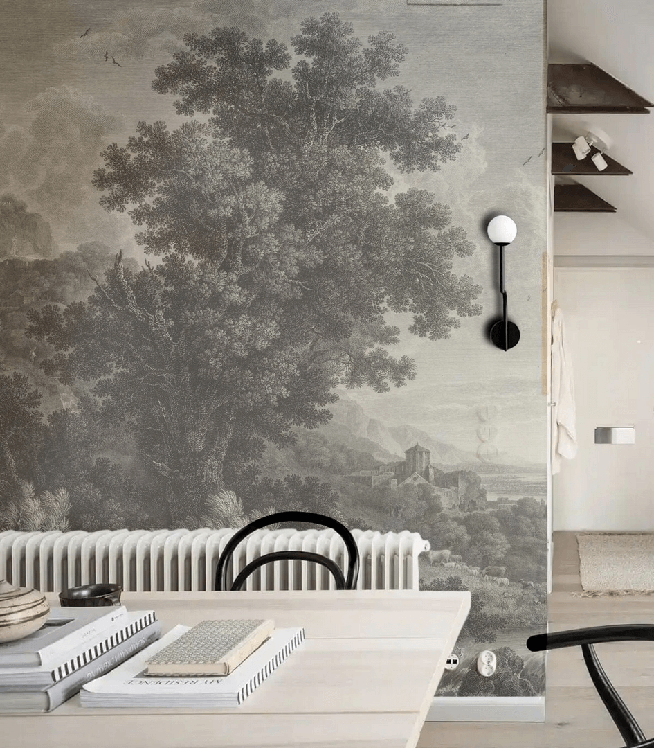 Mural krajobraz natury botanika i wzgórza Wallcolors Picturesque Valley Of Serenity 9006 Cozy Landscapes
