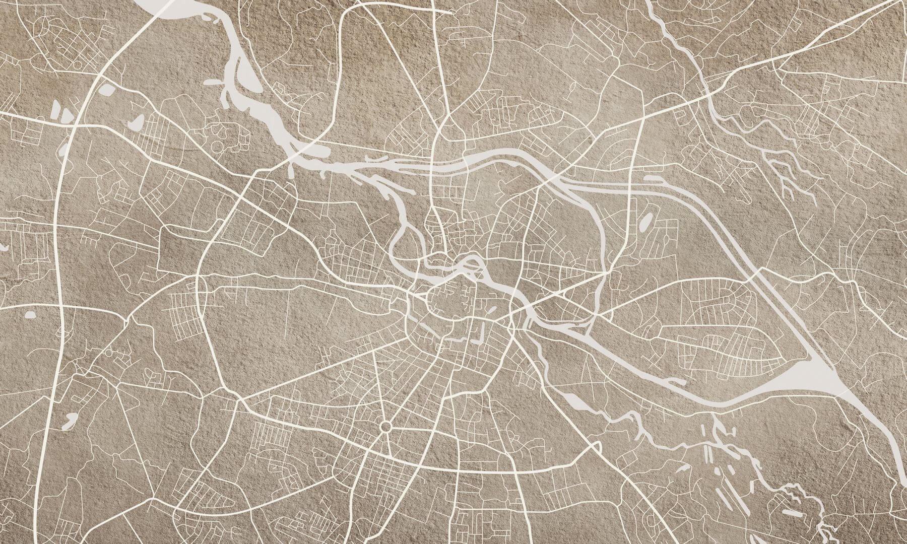 Fototapeta plan miasta Wrocław Wall Art Breslau Beige