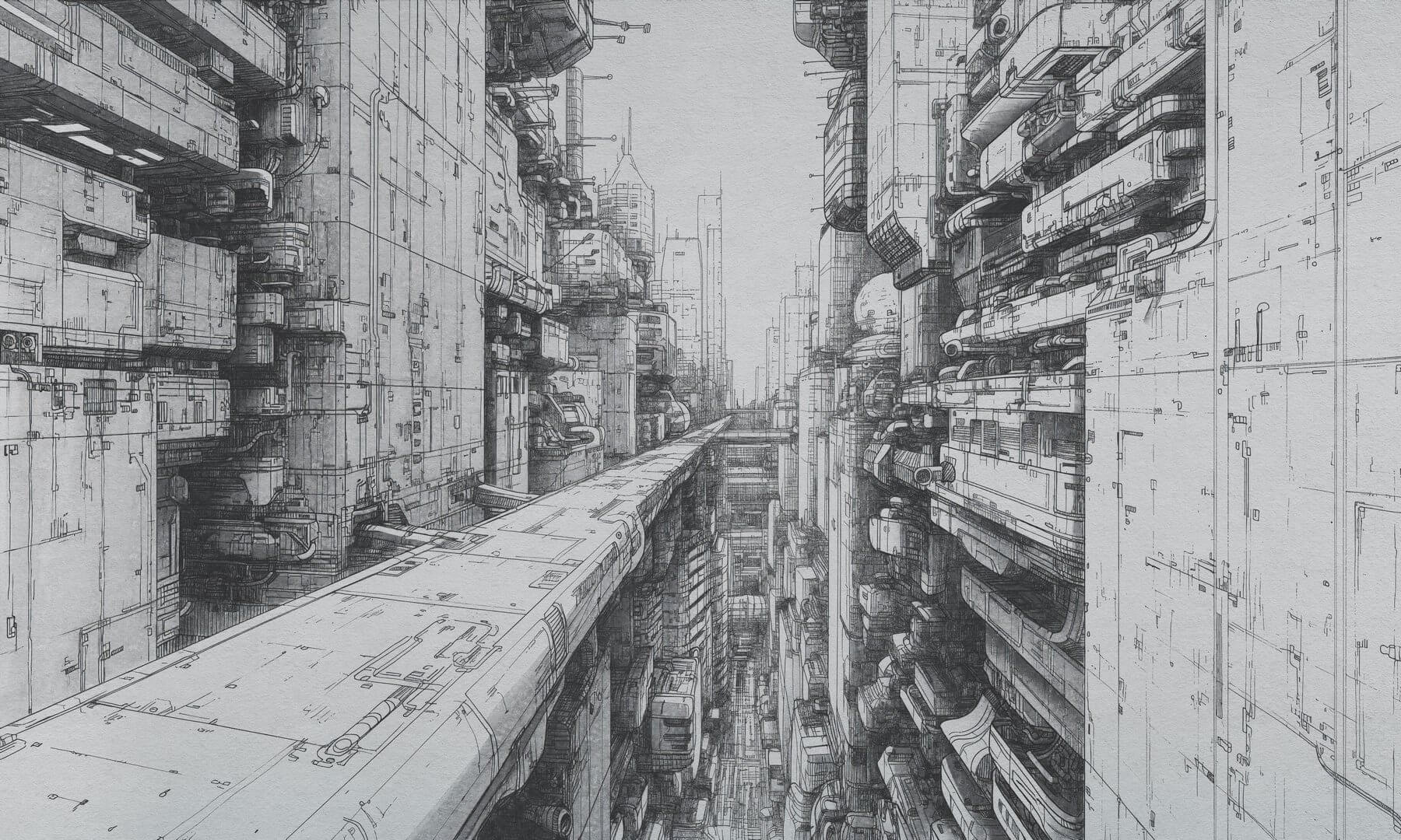 Fototapeta cybermiasto Wall Art Cyber City