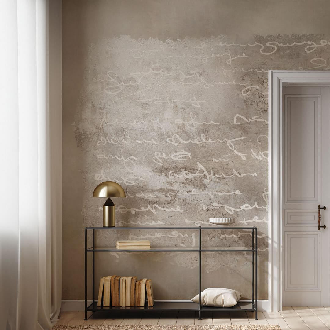 Fototapeta fragment listu na surowym tle Wall Art Vinci