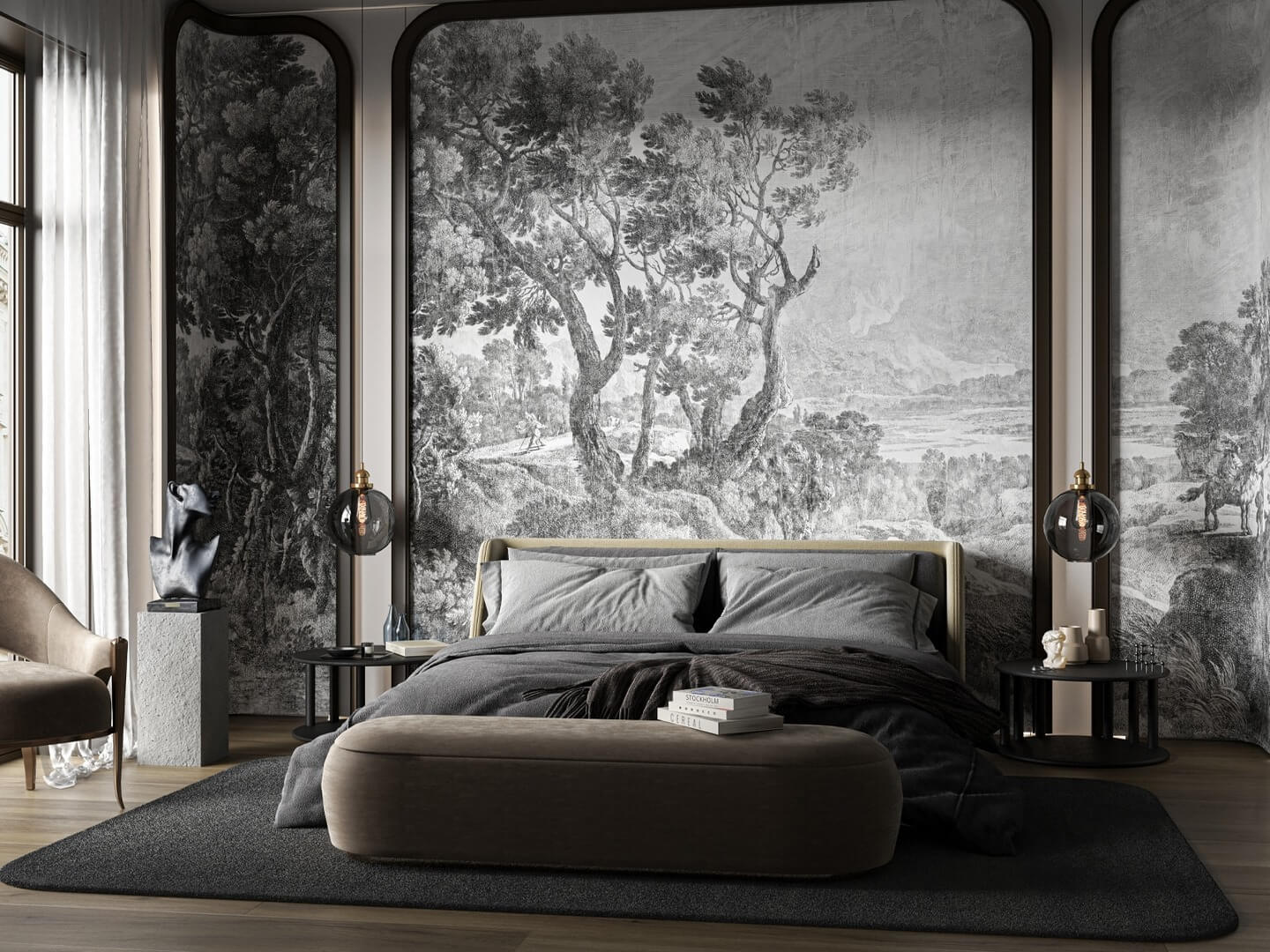 Fototapeta krajobraz sosnowego lasu Wallcraft Pino 915312401