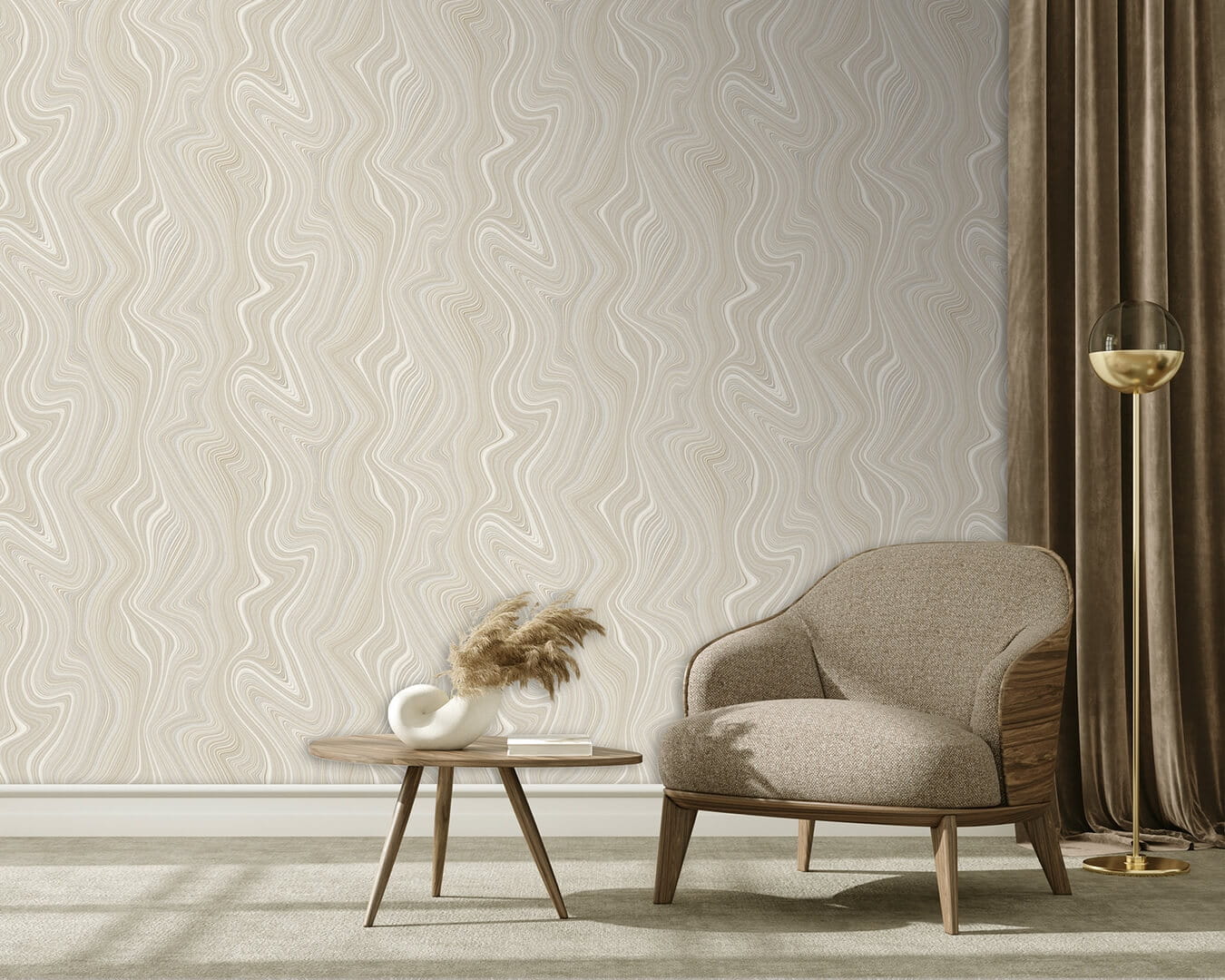 Tapeta organiczne linie imitujące kamień Decoprint SO27051 Organic Lines Soleado