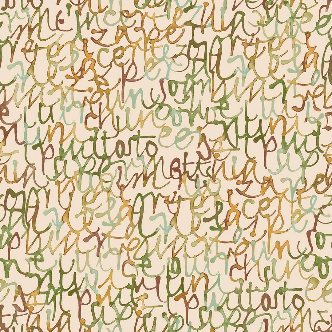 Tapeta akwarelowe napisy Decoprint SO27072 Script Soleado