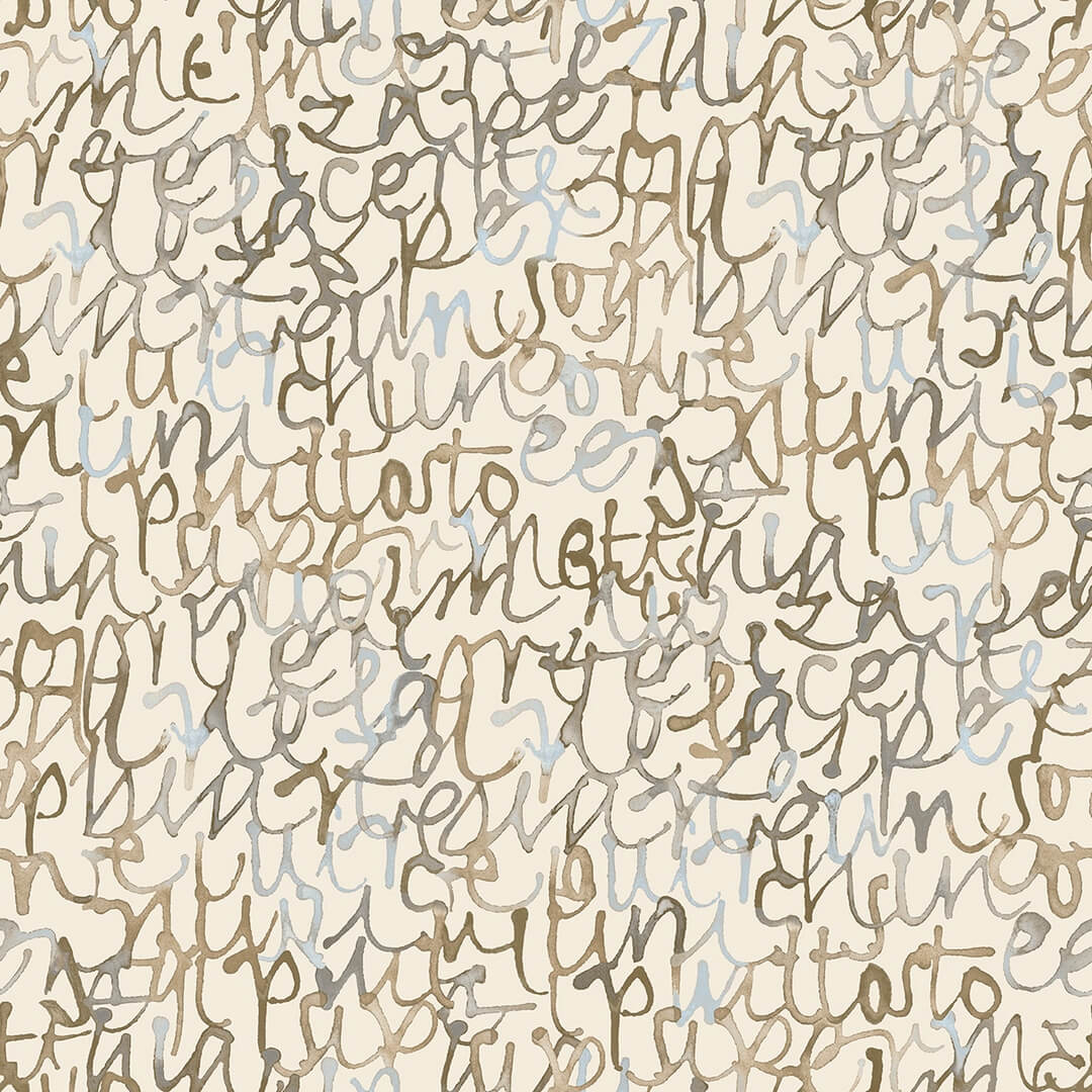 Tapeta akwarelowe napisy Decoprint SO27073 Script Soleado