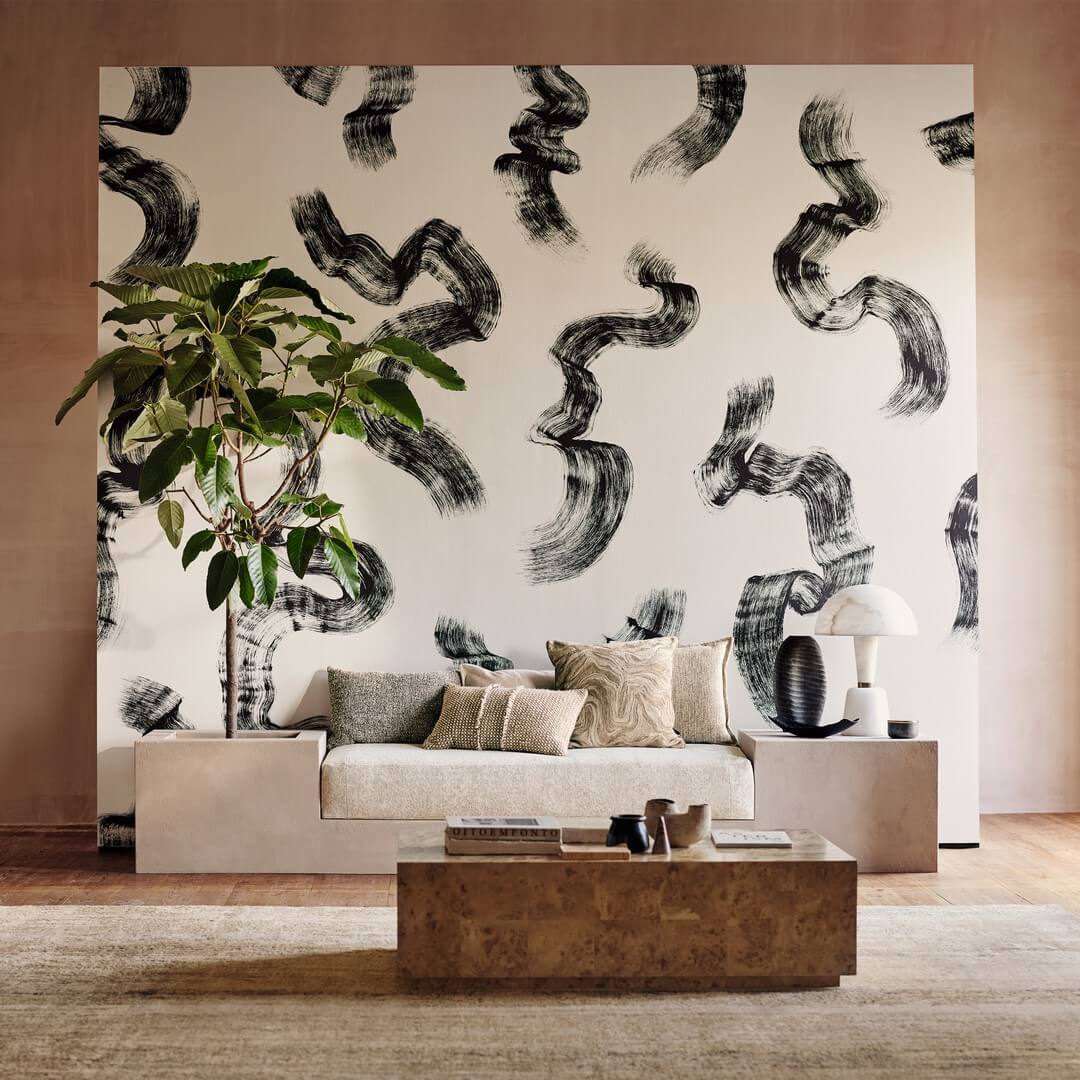 Mural tekstylny artystyczny Black Edition W955/01 Tsauri Mural Alabaster Tsauri