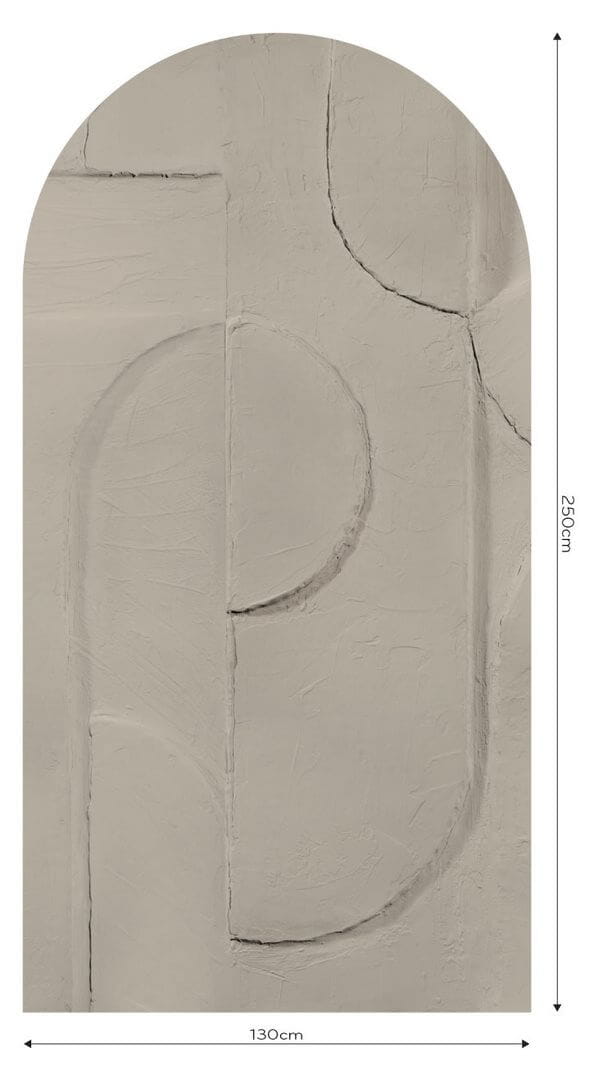 Mural łuk geometryczny tynk Wall Art Bene Beige Łuk