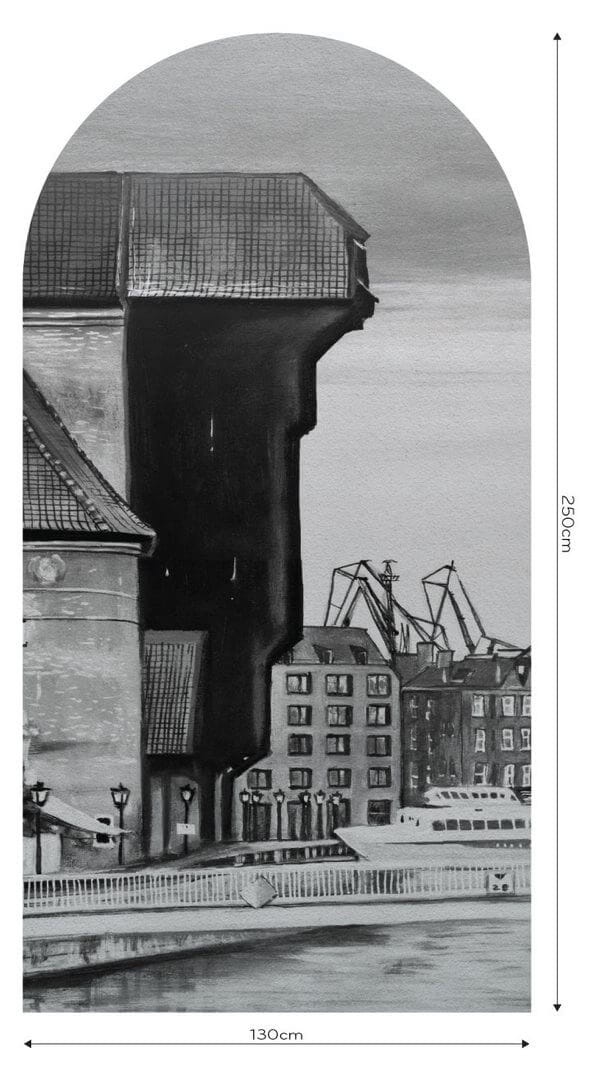 Mural łuk miasto Wall Art Crane Łuk