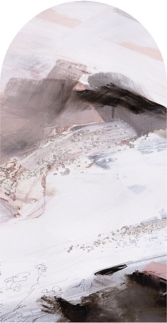 Mural łuk abstrakcyjny Wall Art Panna Cotta Łuk