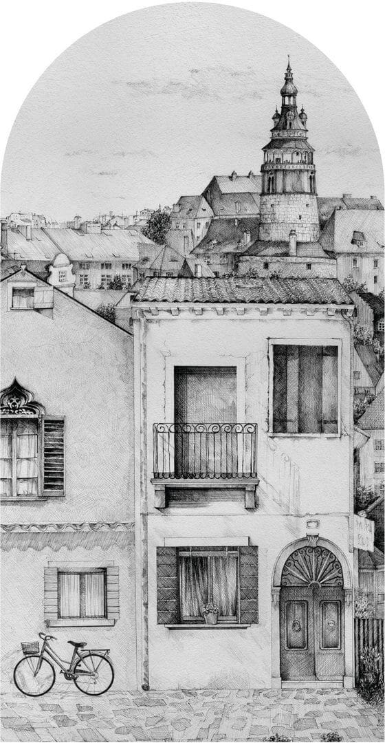 Mural łuk zabytkowe miasto Wall Art Vichy Łuk