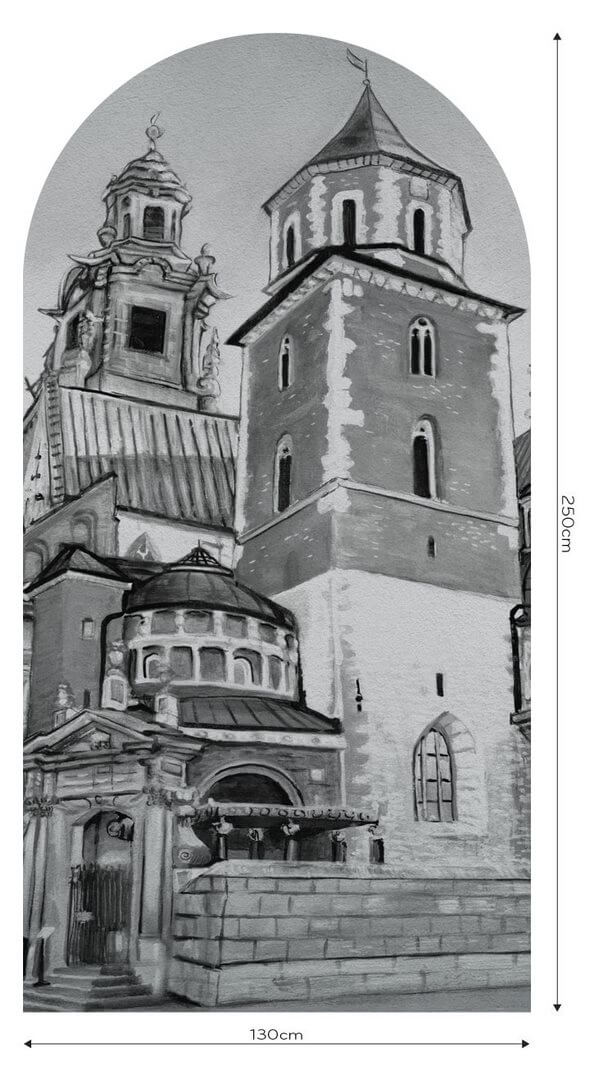 Mural łuk architektura Wawelu Wall Art Wawel Łuk