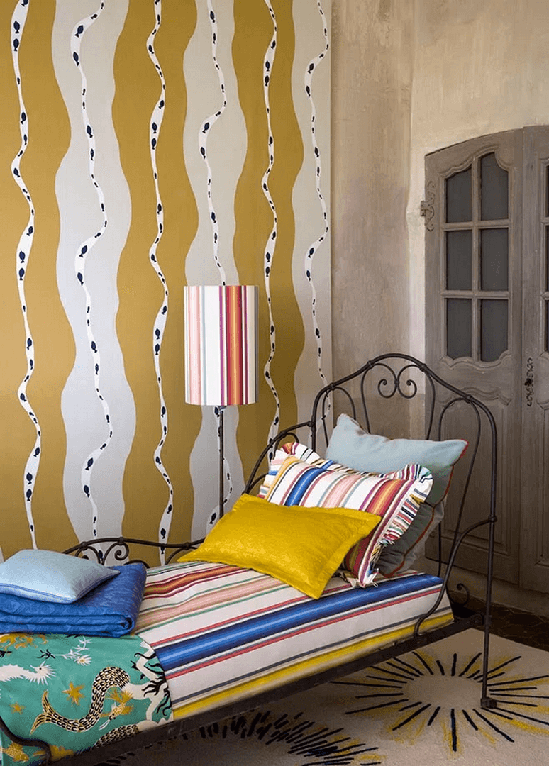 Tapeta w stylu retro Pierre Frey FP773001 Au Fil De L'eau Eternel Ete