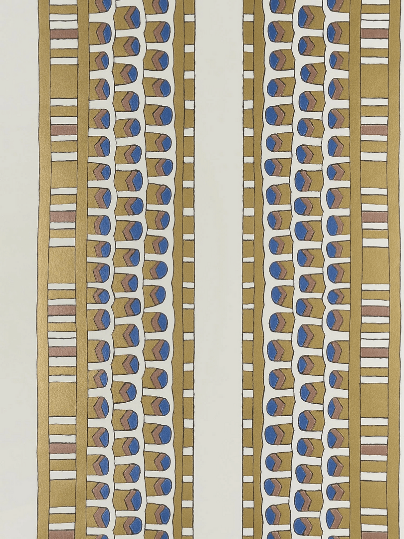 Tapeta geometryczna paski Pierre Frey FP886005 Pharaon Merveilles d'Egypte