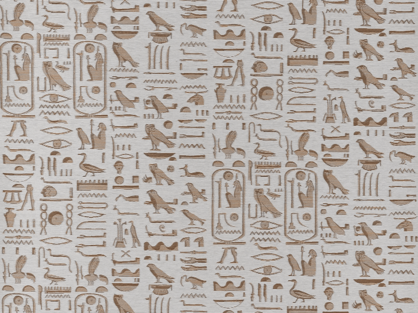 Tapeta tekstylna ze wzorem hieroglifów Pierre Frey FP899001 Tanis Merveilles d'Egypte