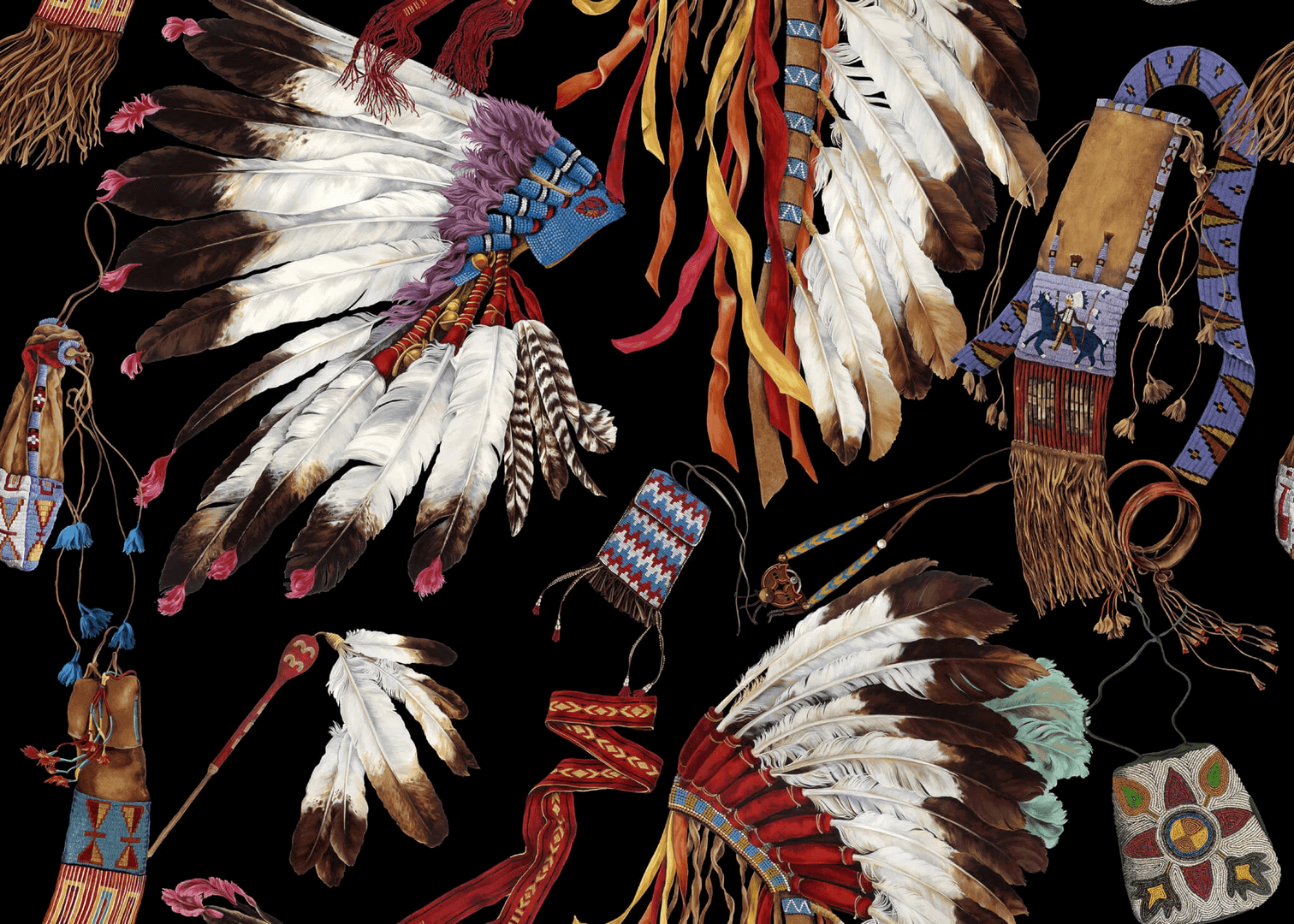 Tapeta indiańskie pióropusze Pierre Frey FP514002 Grand Canyon