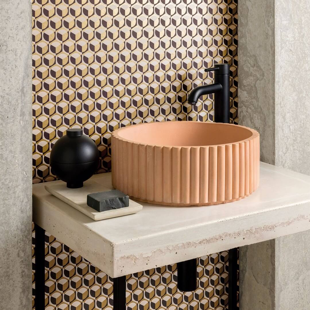 Tapeta heksagony i koła Kirkby Design WK819/03 Home Centre Eley Kishimoto II