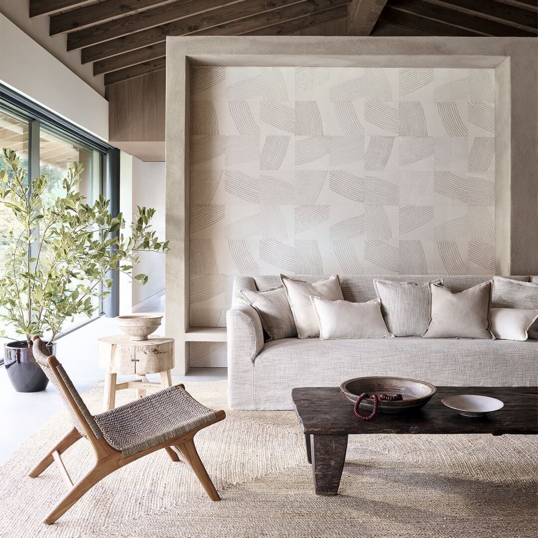 Tapeta z papieru japońskiego geometryczna Mark Alexander MW121/01 Suna Collage II