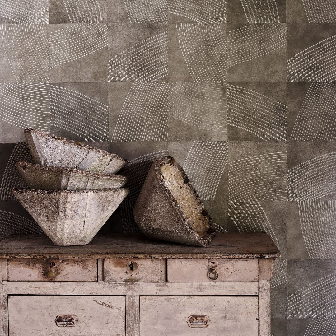 Tapeta z papieru japońskiego geometryczna Mark Alexander MW121/01 Suna Collage II