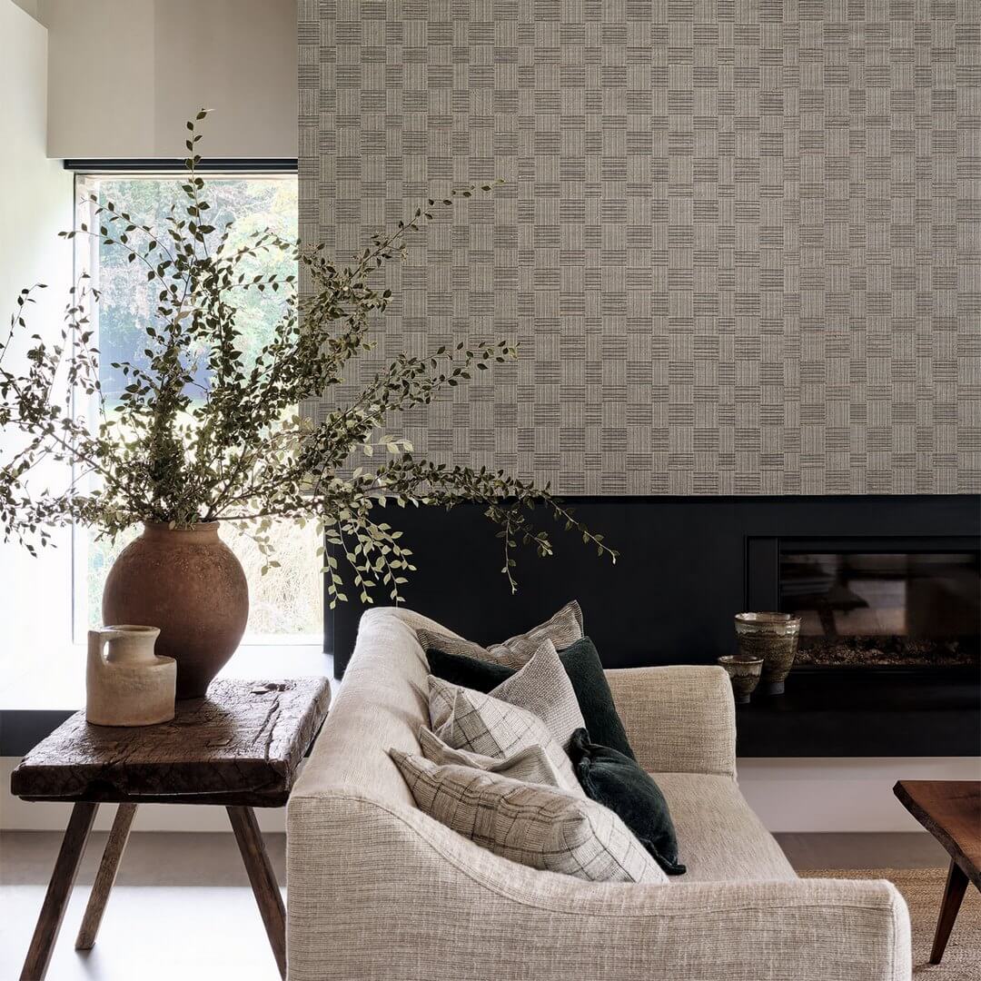 Tapeta o splocie koszykowym Mark Alexander MW135/03 Basketweave Collage II