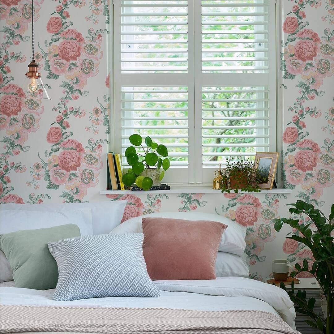 Tapeta kwiaty Laura Ashley 118479 Hollyhocks Volume III