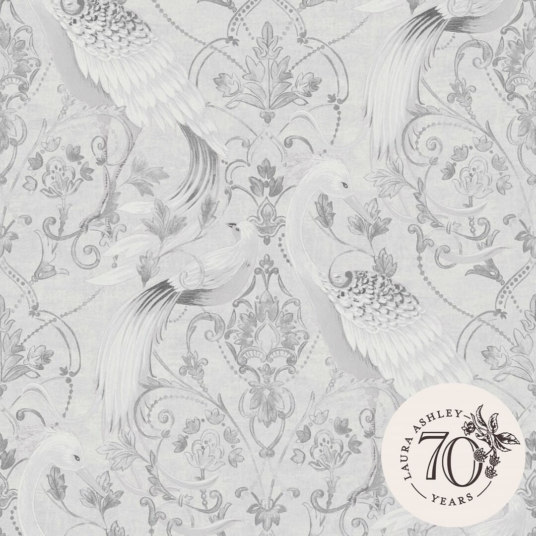 Tapeta ornament i żurawie Laura Ashley 119868 Tregaron Volume III