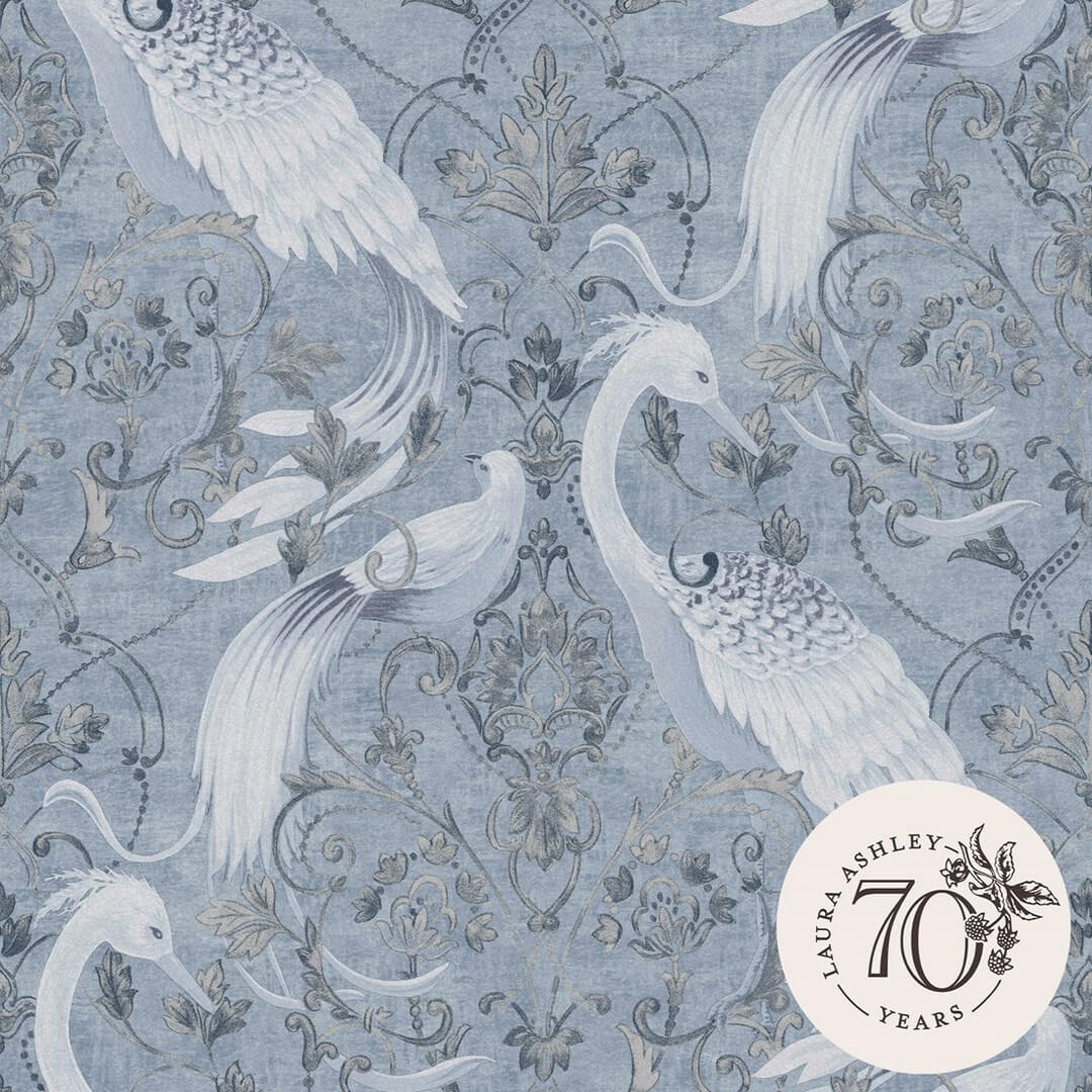 Tapeta ornament i żurawie Laura Ashley 120132 Tregaron Volume III