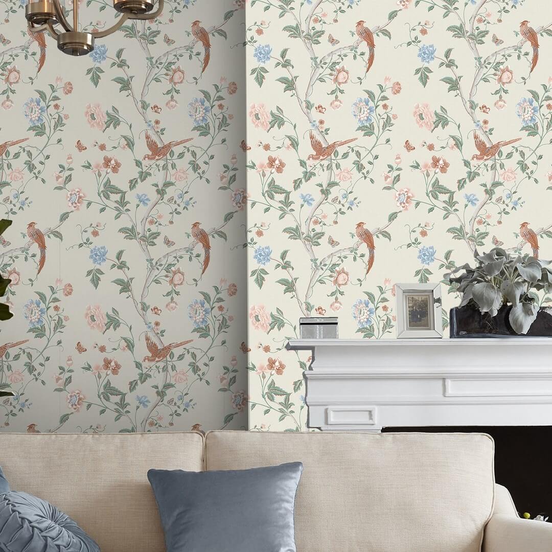 Tapeta botaniczna w stylu chinoiserie Laura Ashley 120133 Summer Palace Volume III