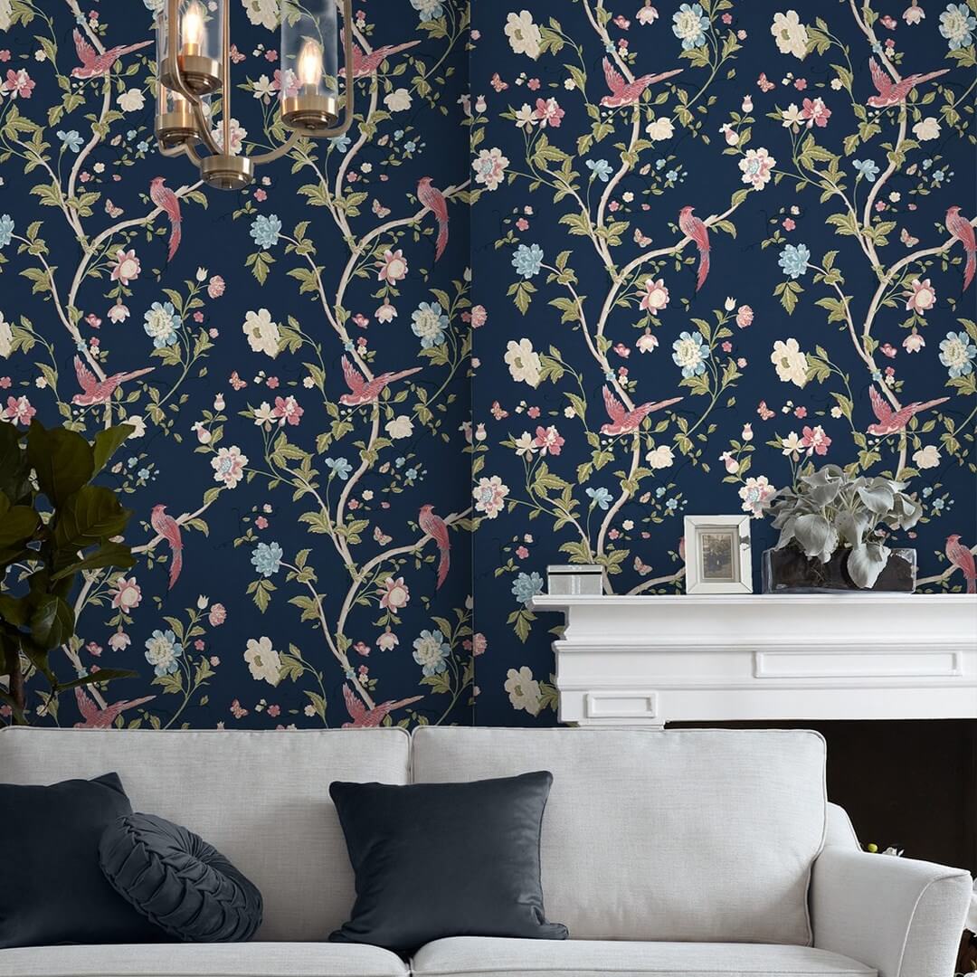 Tapeta botaniczna w stylu chinoiserie Laura Ashley 120134 Summer Palace Volume III